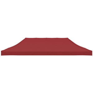 Tetto per Tendone per Feste 6x3 m Rosso Borgogna 270 g/mÂ² cod mxl 61831