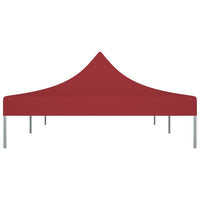 Tetto per Tendone per Feste 6x3 m Rosso Borgogna 270 g/m² 315331