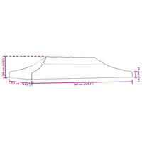 Tetto per Tendone per Feste 6x3 m Rosso Borgogna 270 g/mÂ² cod mxl 61831