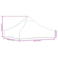 Tetto per Tendone per Feste 2x2 m Antracite 270 g/m² 315338
