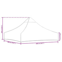 Tetto per Tendone per Feste 2x2 m Bianco 270 g/m² 315339