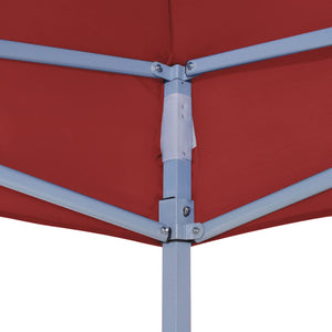 Tetto per Tendone per Feste 2x2 m Rosso Borgogna 270 g/m² 315344
