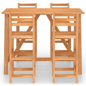 Set da Bar da Giardino 5 pz in Legno Massello di Acacia cod mxl 39351