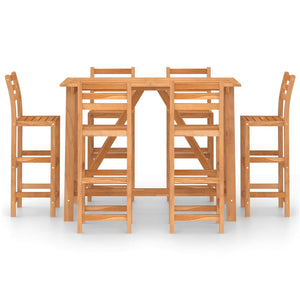 Set da Bar da Giardino 7 pz in Legno Massello di Acacia cod mxl 40792