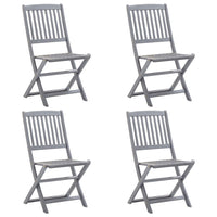 Set da Pranzo per Giardino 5 pz Legno Massello di Acacia Grigio 3057870