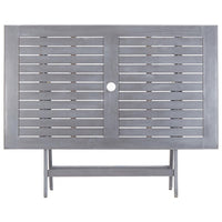 Set da Pranzo per Giardino 7 pz Legno Massello di Acacia Grigio cod mxl 35420