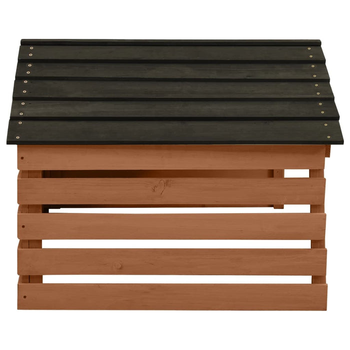 Casetta per Tosaerba Robotizzato Nero Marrone 78x74x54 cm Abete cod mxl 77833