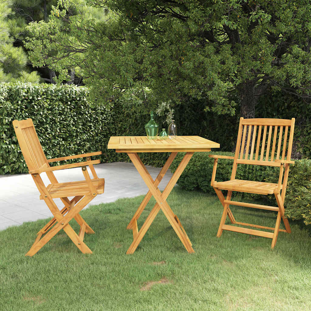 Set da Pranzo da Giardino 3 pz Pieghevole in Massello di Acacia 3058257