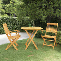 Set da Pranzo da Giardino 3 pz Pieghevole in Massello di Acacia 3058257