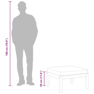 Sgabello da Giardino con Cuscino in Massello d'Acacia 312430