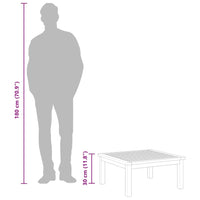 Tavolino da Salotto per Giardino 63x63x30 cm Massello di Acacia 312431