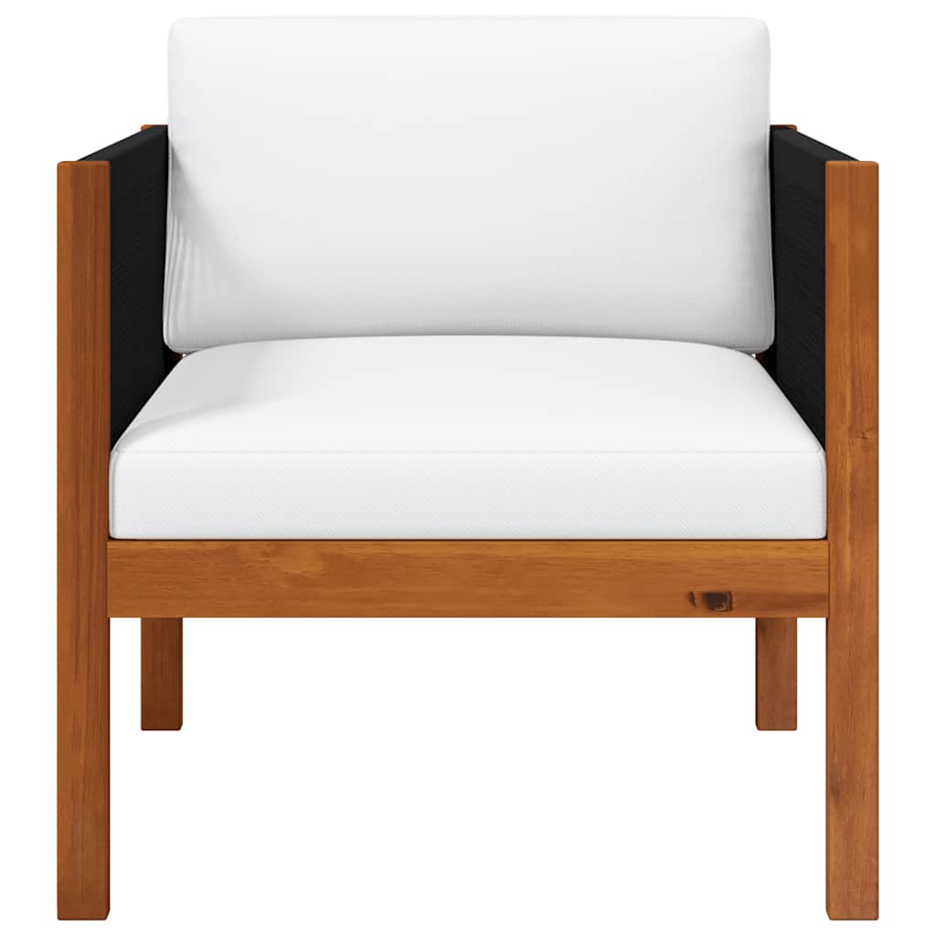 Sedia da Giardino con Cuscino in Legno Massello di Acacia 312432