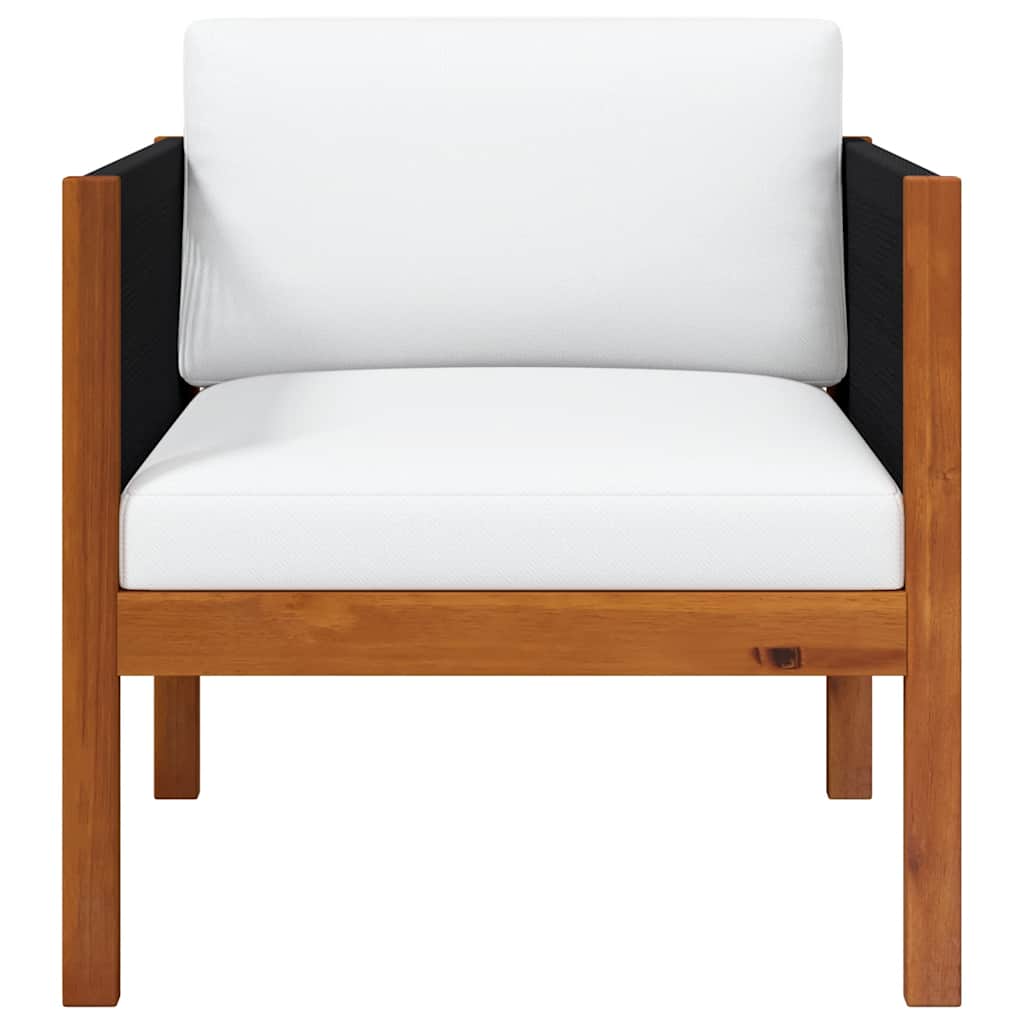 Sedia da Giardino con Cuscino in Legno Massello di Acacia cod mxl 70667