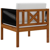 Sedia da Giardino con Cuscino in Legno Massello di Acacia 312432