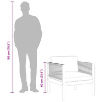 Sedia da Giardino con Cuscino in Legno Massello di Acacia 312432