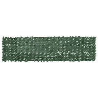 Paravento da Balcone con Foglie Verde Scuro 300x75 cm