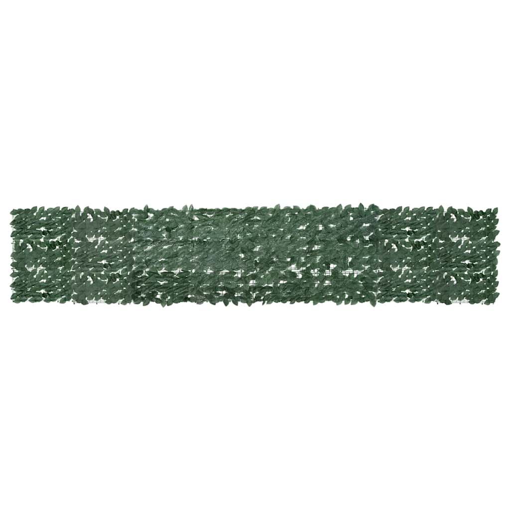 Paravento da Balcone con Foglie Verde Scuro 400x75 cm
