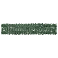 Paravento da Balcone con Foglie Verde Scuro 400x75 cm