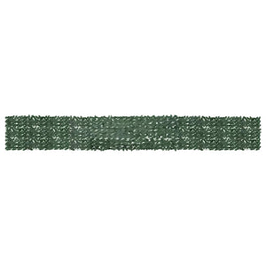 Paravento da Balcone con Foglie Verde Scuro 600x75 cm