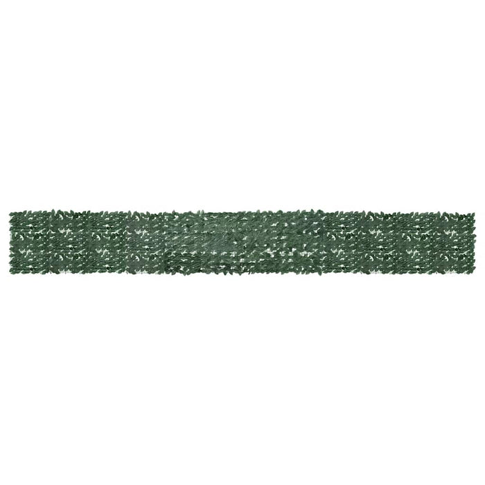 Paravento da Balcone con Foglie Verde Scuro 600x75 cm