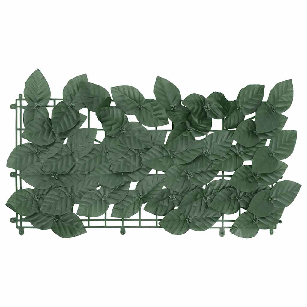 Paravento da Balcone con Foglie Verde Scuro 300x150 cm 315491