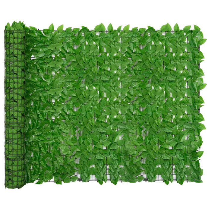 Paravento per balcone protezione privacy paravento con foglie 300 x 150 cm verde 02_0009995
