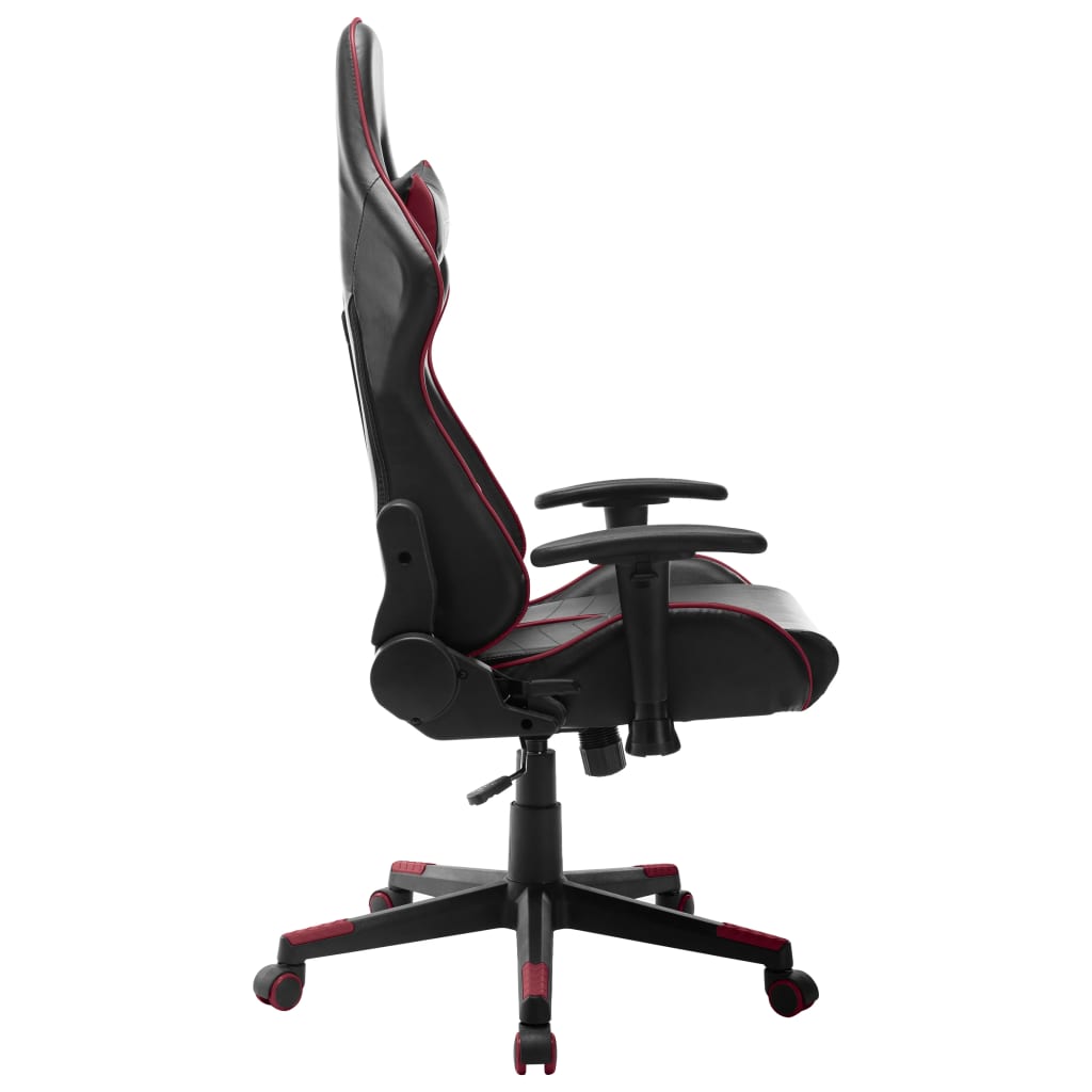 Sedia da Gaming Nera e Rosso Vino in Similpelle 20509