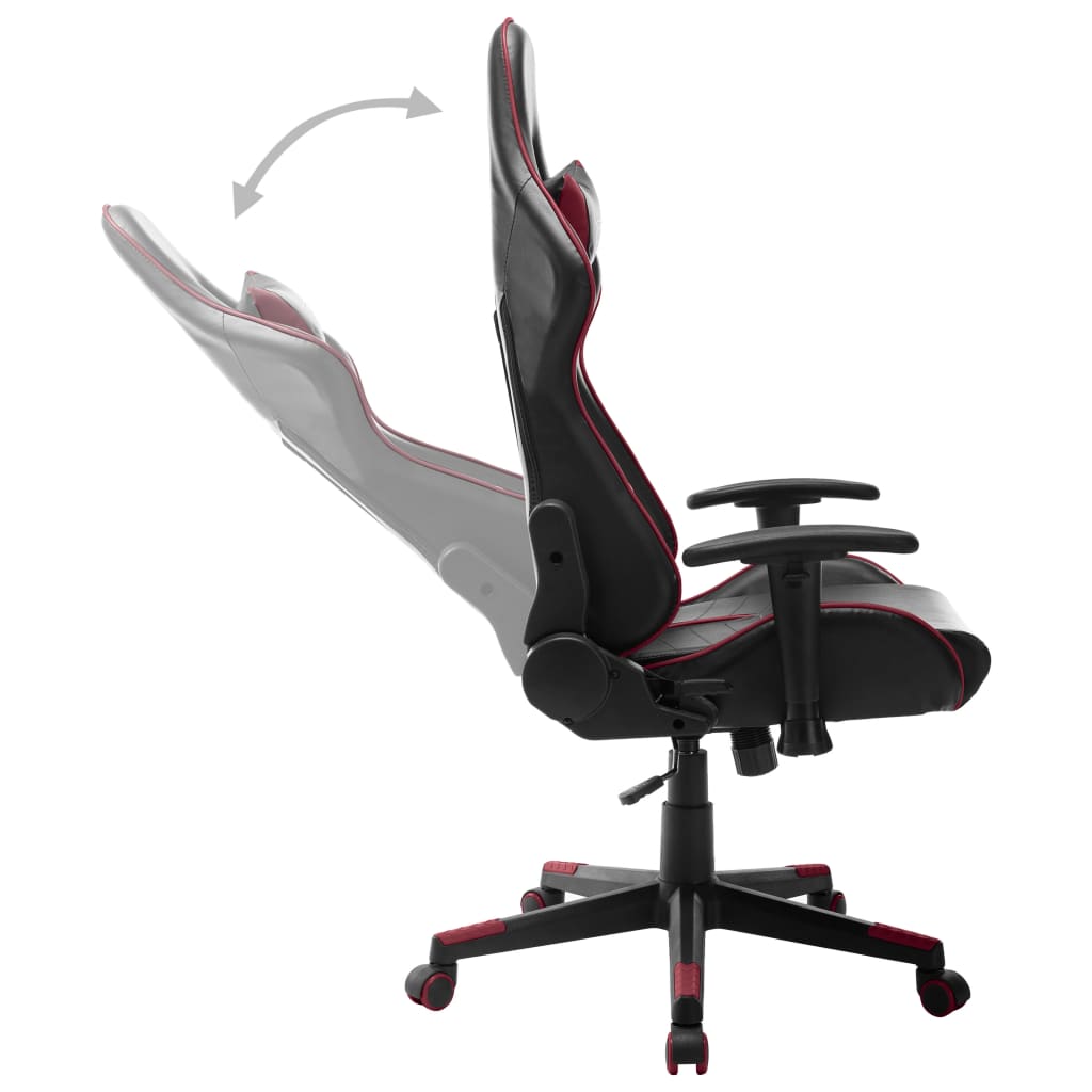 Sedia da Gaming Nera e Rosso Vino in Similpelle 20509