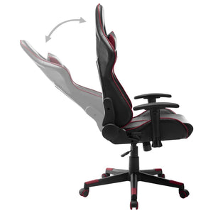 Sedia da Gaming Nera e Rosso Vino in Similpelle 20509
