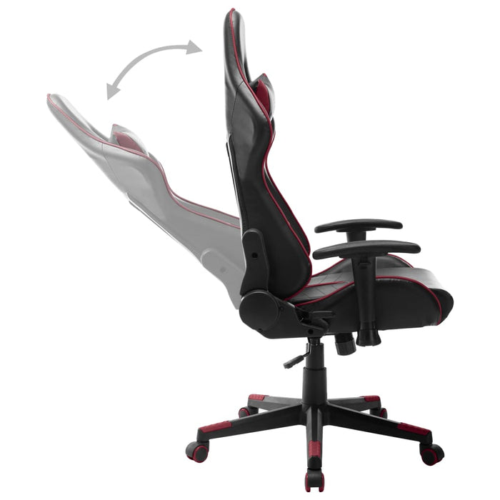 Sedia da Gaming Nera e Rosso Vino in Similpelle 20509