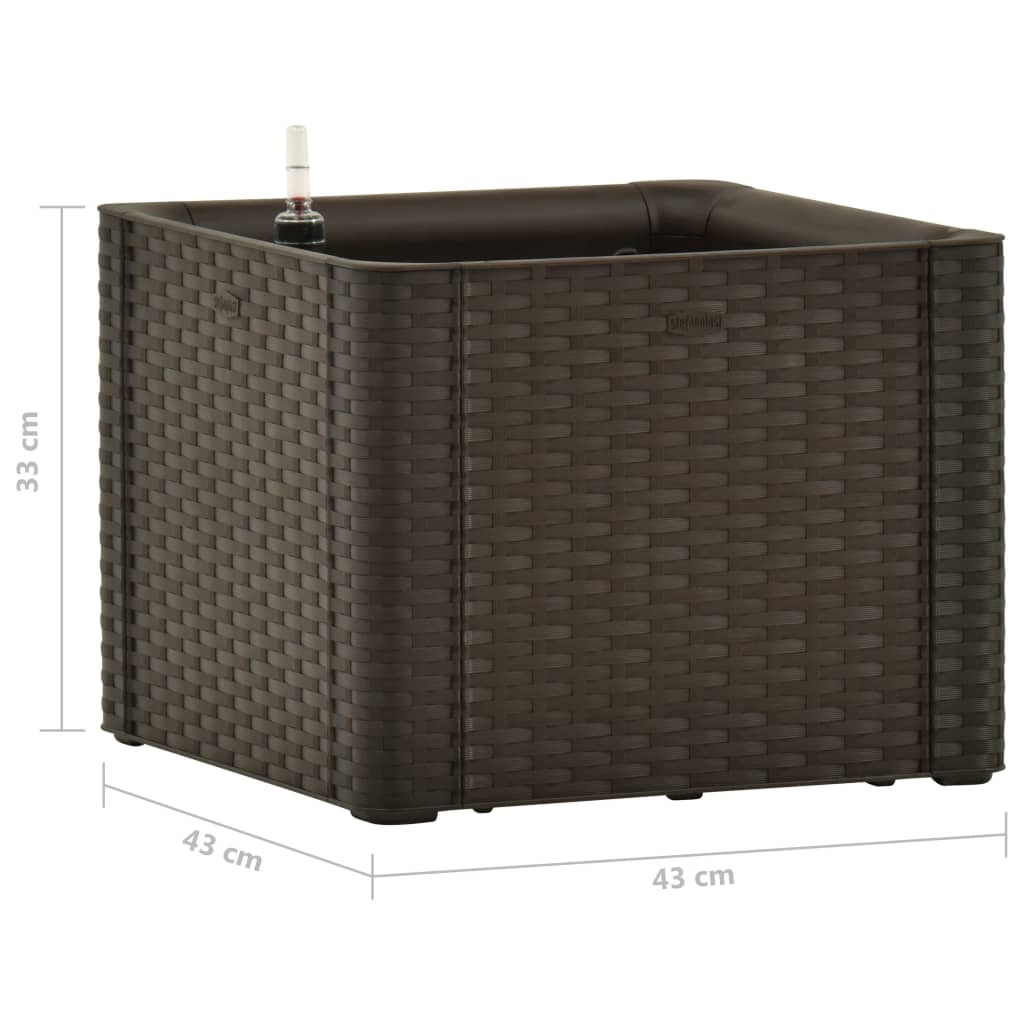 Letto Rialzato da Giardino Sistema Irrigazione Moca 43x43x33 cm 313956