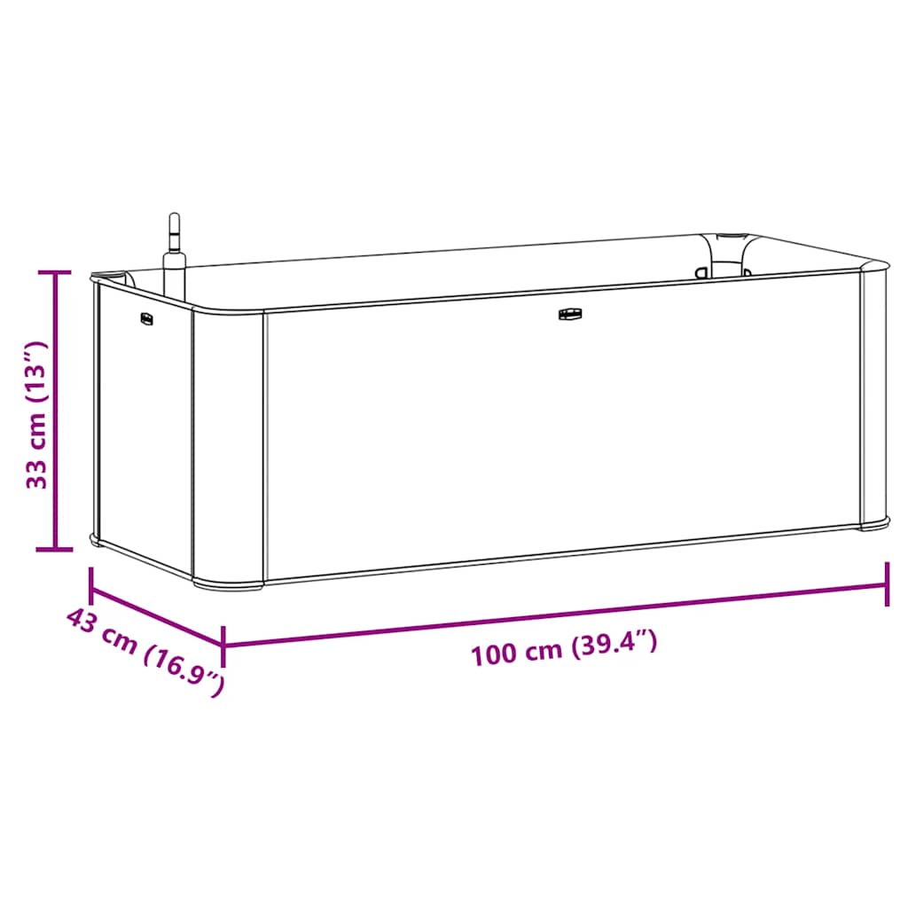 Letto Rialzato da Giardino con Sistema Irrigazione Bianco 313959