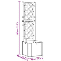 Letto Rialzato da Giardino con Graticcio e Irrigazione Moca 313964