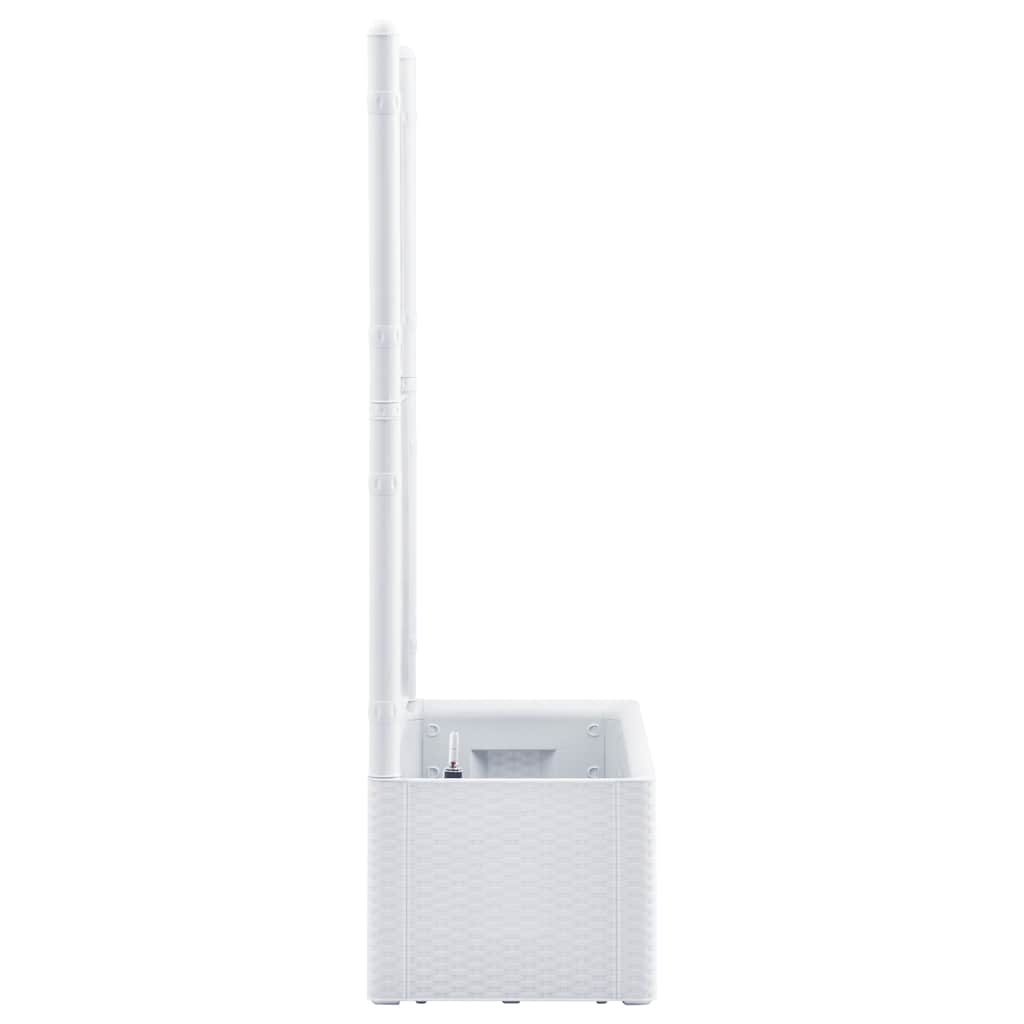 Letto Rialzato da Giardino con Graticcio e Irrigazione Bianco 313967