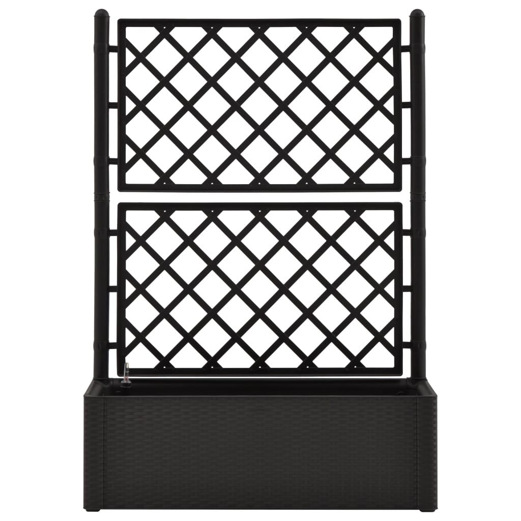 Fioriera aiuola rialzata piante fiori giardino traliccio sistema di irrigazione antracite 02_0001233