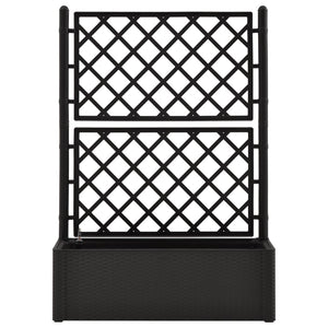 Fioriera aiuola rialzata piante fiori giardino traliccio sistema di irrigazione antracite 02_0001233