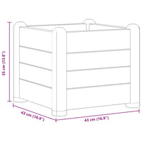 Letto Rialzato da Giardino in PP Moca 43x43x35 cm