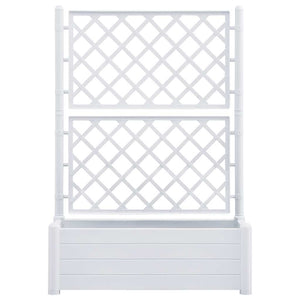 Fioriera da Giardino con Graticcio 100x43x142 cm PP Bianco cod mxl 46369