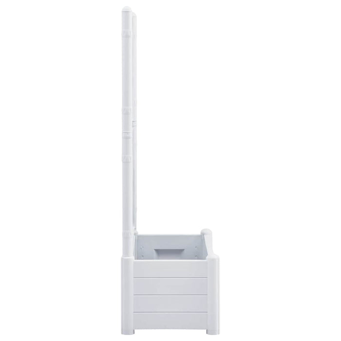 Fioriera da Giardino con Graticcio 100x43x142 cm PP Bianco 313983