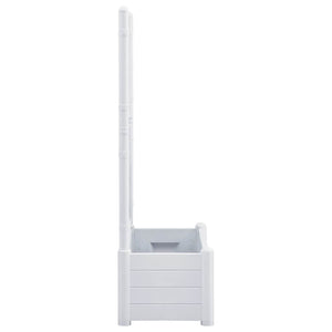 Fioriera da Giardino con Graticcio-Vaso da Esterno-Fioriera con Griglia 100x43x142 cm PP Bianco