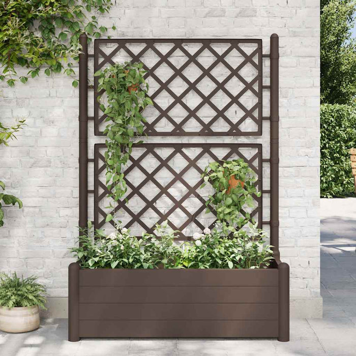 Fioriera da Giardino con Graticcio 100x43x142 cm PP Moca