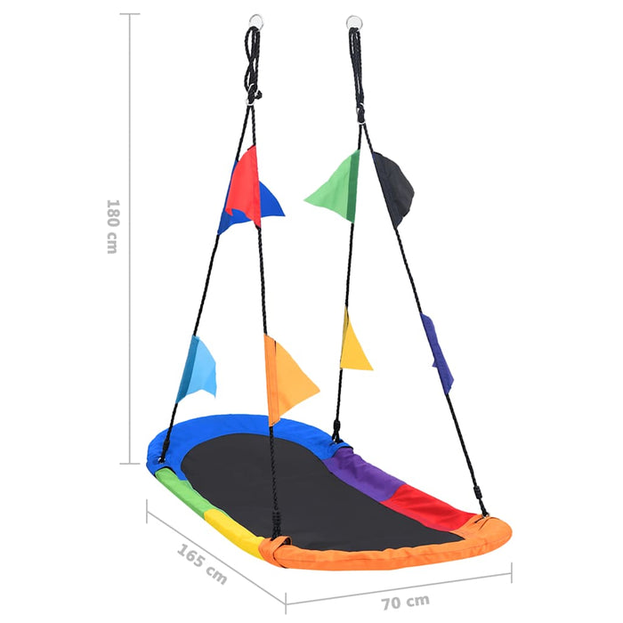 Altalena a Nido con Bandierine 165x70 cm 93155