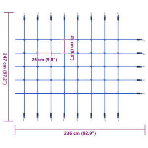 Rete da Arrampicata 200x150 cm Blu 93175