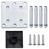 Pannello di Recinzione in WPC 95x(105-180) cm Nero 148974