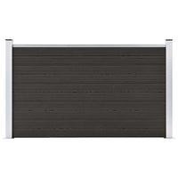 Pannello di Recinzione in WPC 180x105 cm Nero cod mxl 19152