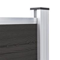 Pannello di Recinzione in WPC 180x105 cm Nero 148975