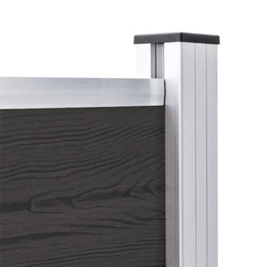 Pannello di Recinzione in WPC 180x105 cm Nero 148975