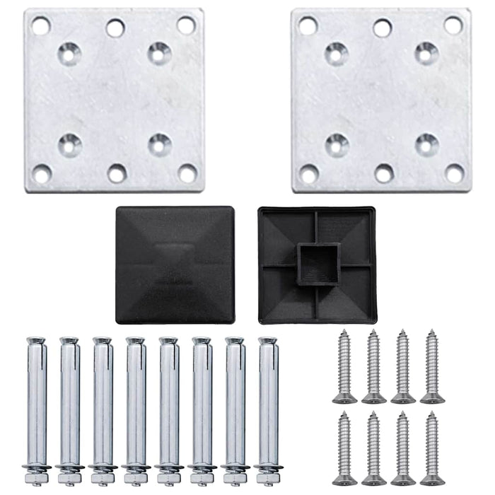 Pannello di Recinzione in WPC 180x105 cm Nero cod mxl 19152