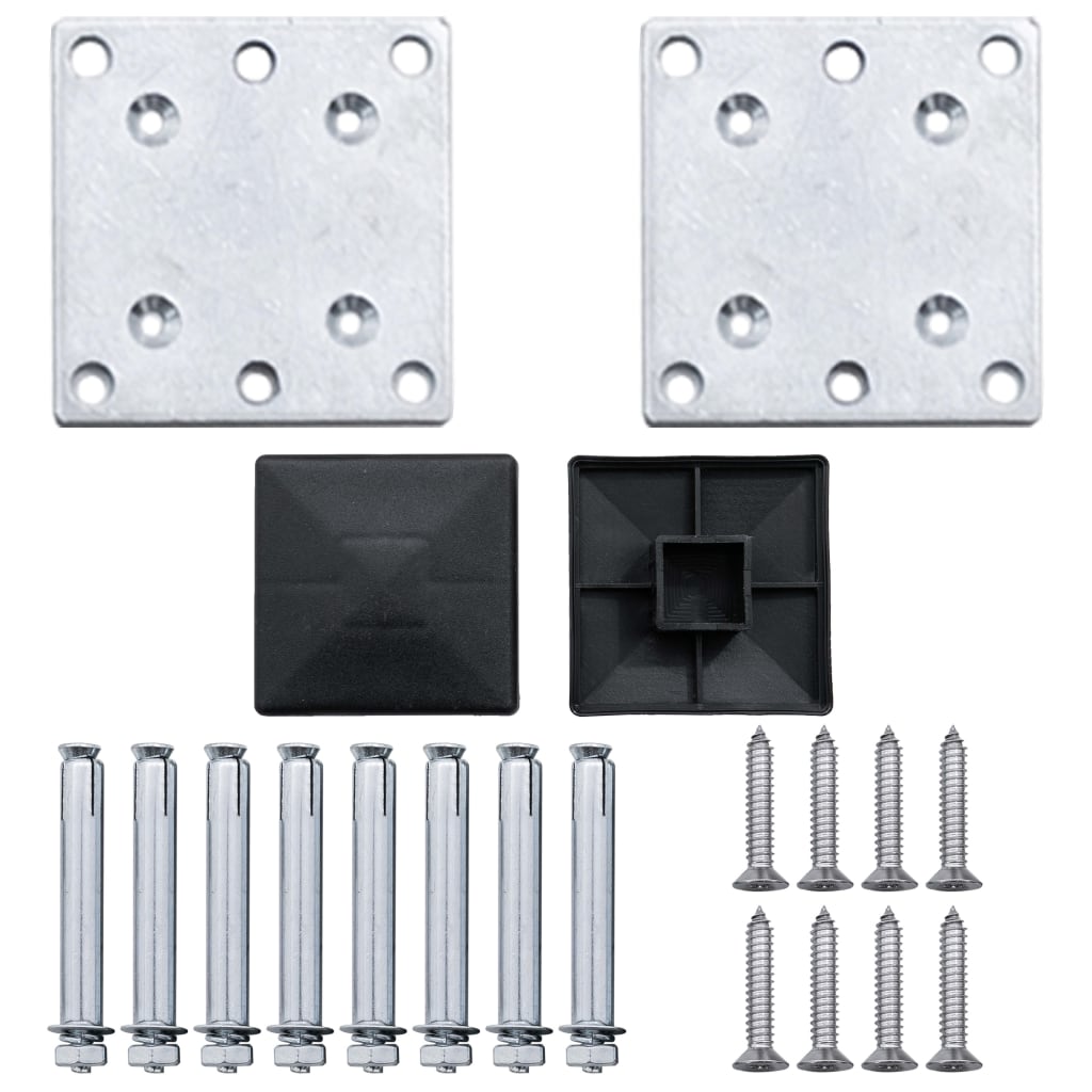 Pannello di Recinzione in WPC 180x105 cm Nero 148975