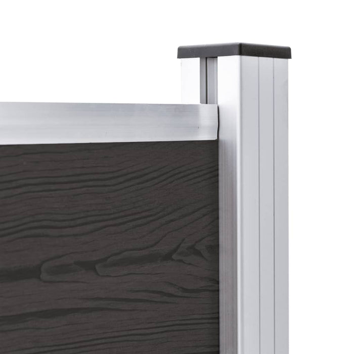 Pannello di Recinzione in WPC 175x105 cm Nero cod mxl 18213